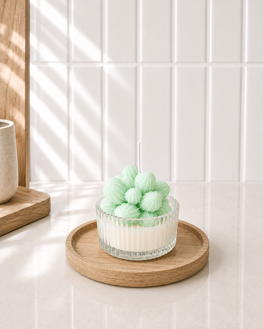Sage Cactus Sculptural Jar Candle